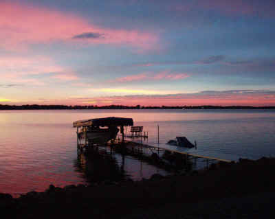 Sunrise over Pleasant Lake in Annandale